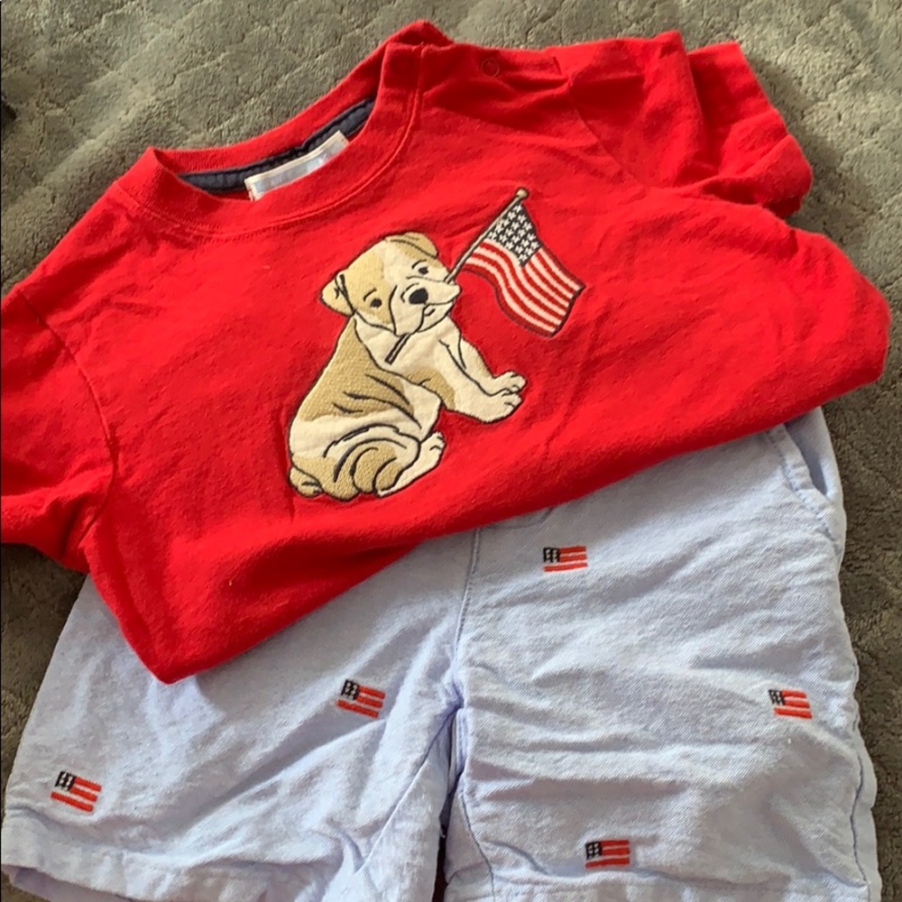 Janie and Jack American Flag outfit!
